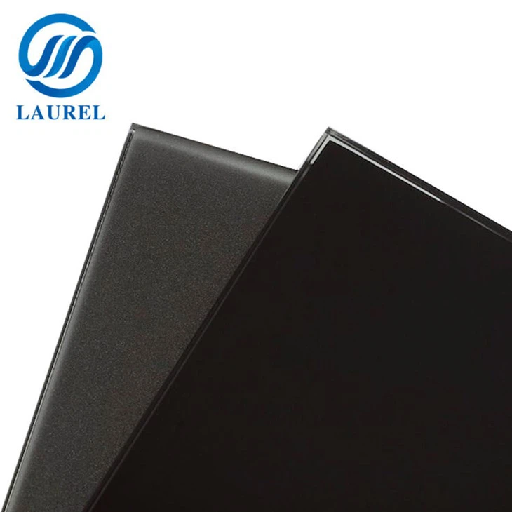 black painted glass