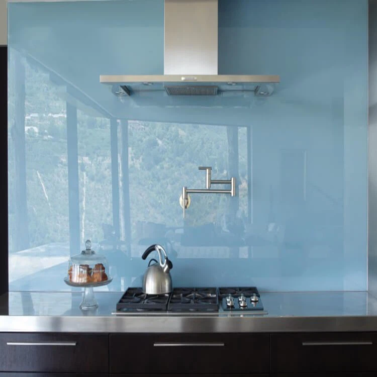 back painted backsplash aqua blue back painted backsplash aqua blue