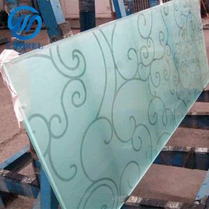 4mm 5mm Sandblasted Glass Panels