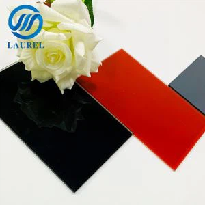 Decorative colored back painted tempered glass